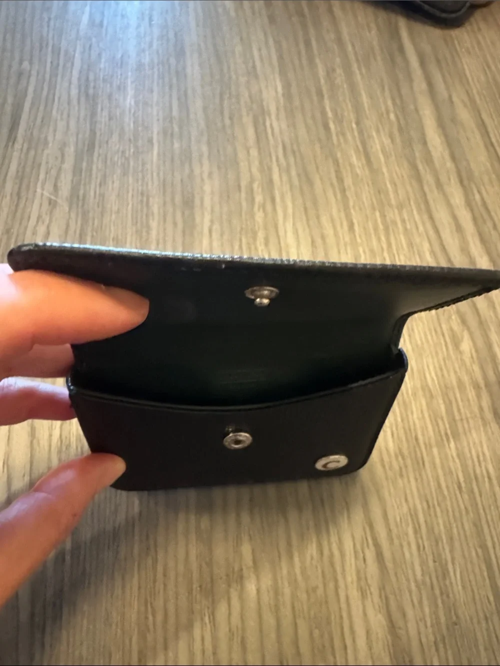 COACH Black Leather Business/Credit Card Holder